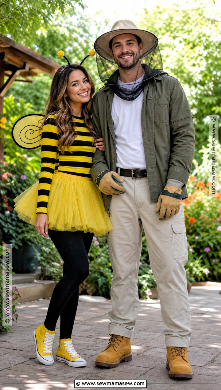 Bee And Beekeeper Couple Costume - 35 cute couple costumes for halloween