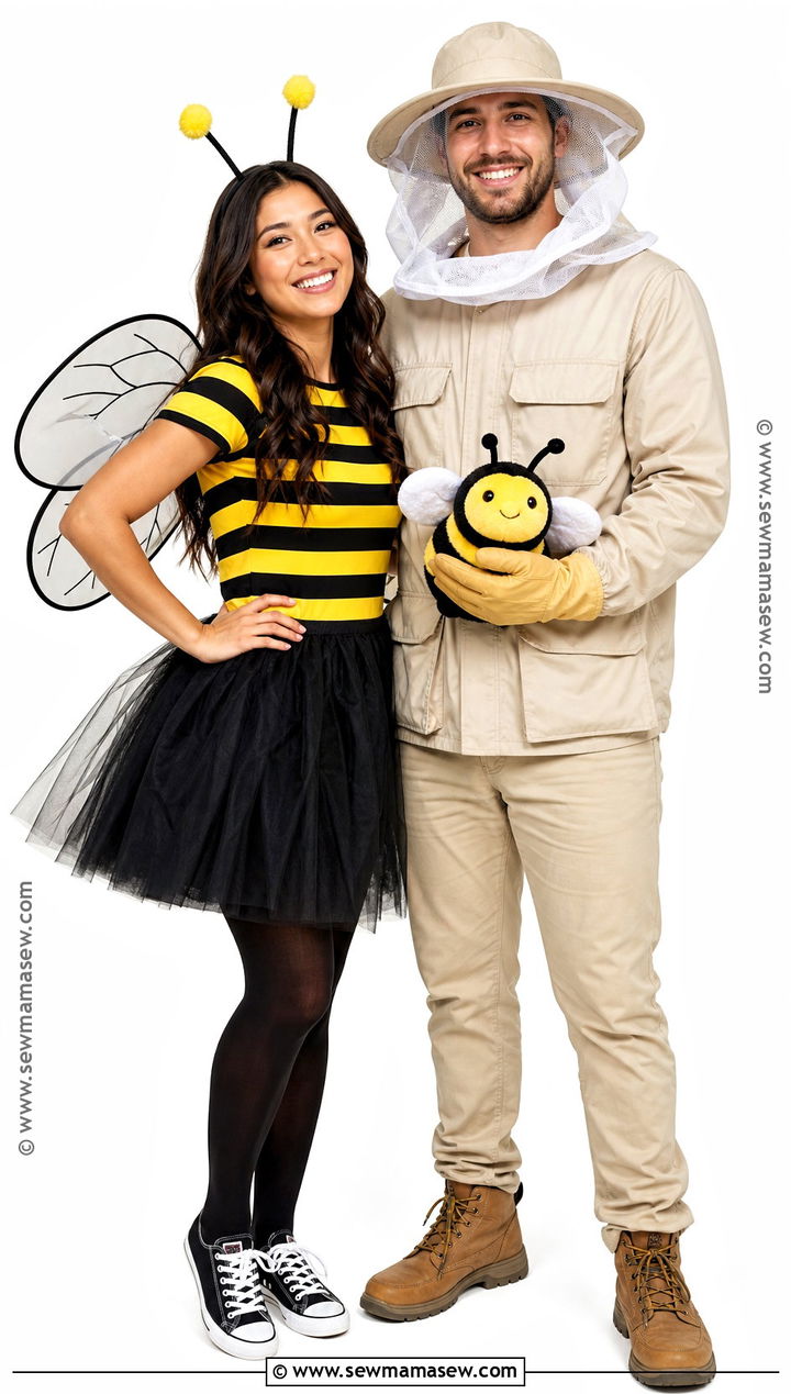 Bee And Beekeeper Couple Costume - 35 easy couples costume ideas