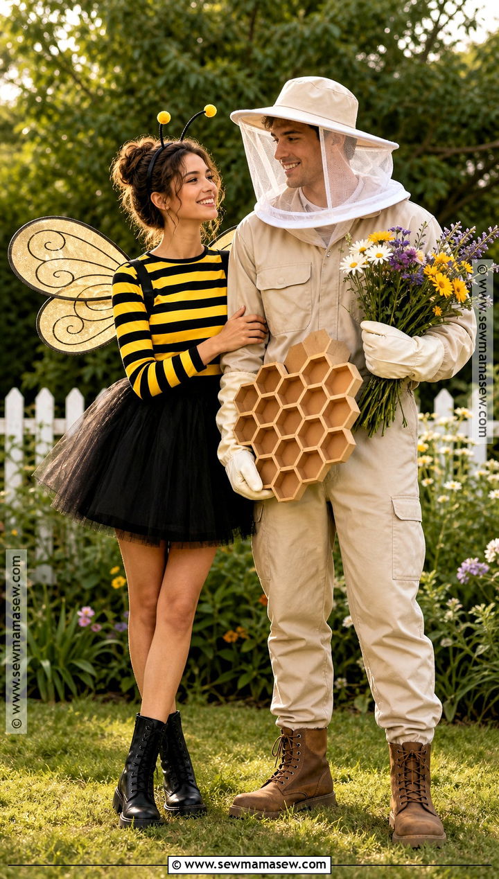 Bee And Beekeeper Couple Costume - 35 easy halloween costumes for couples
