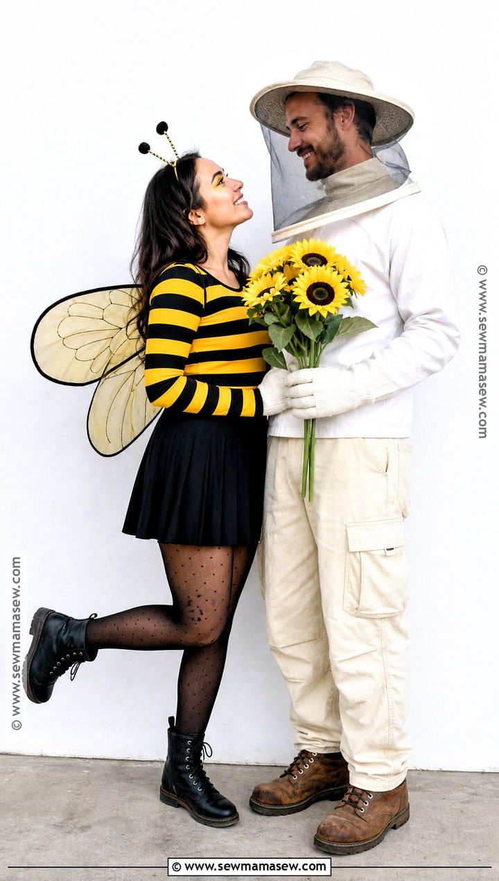Bee And Beekeeper Couple Costume - 35 matching couple costumes