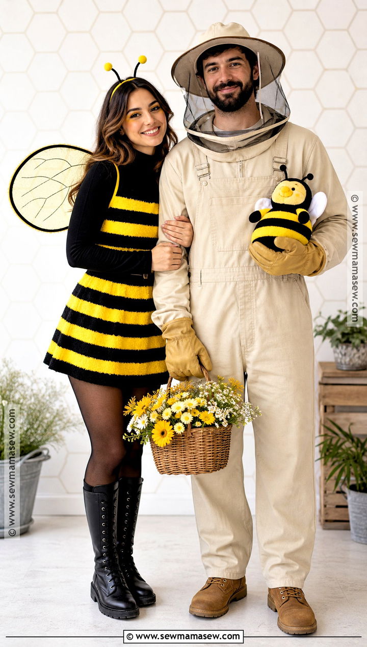 Bee And Beekeeper Couple Costume - 45 clever halloween costumes