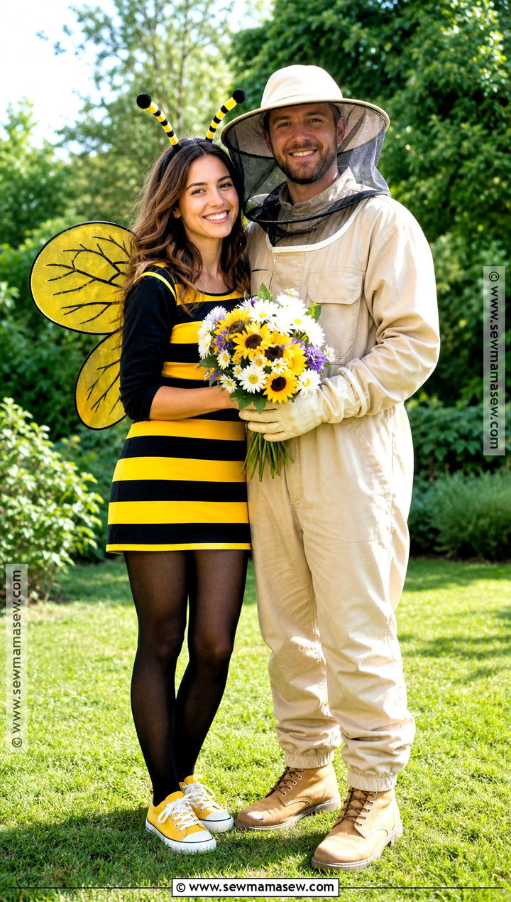 Bee And Beekeeper Couple Costume - 45 duo halloween costumes for couples