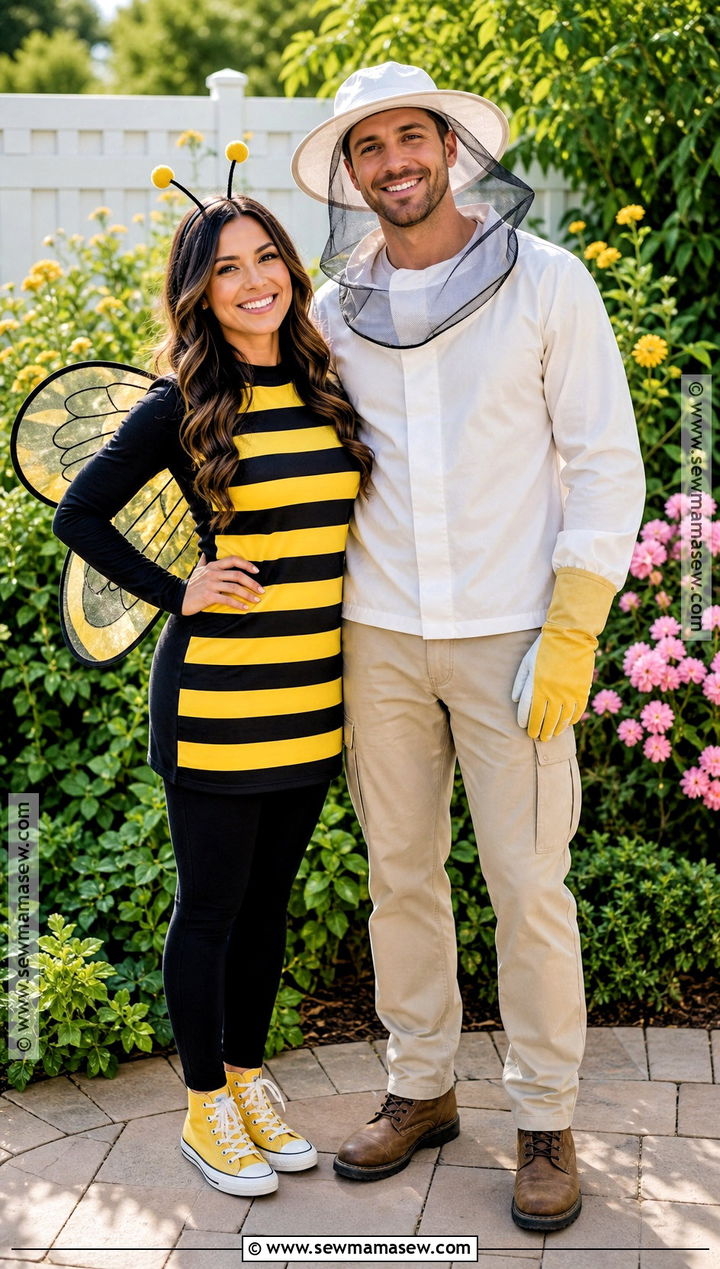 Bee And Beekeeper Couple Costume - 45 halloween costumes for couples