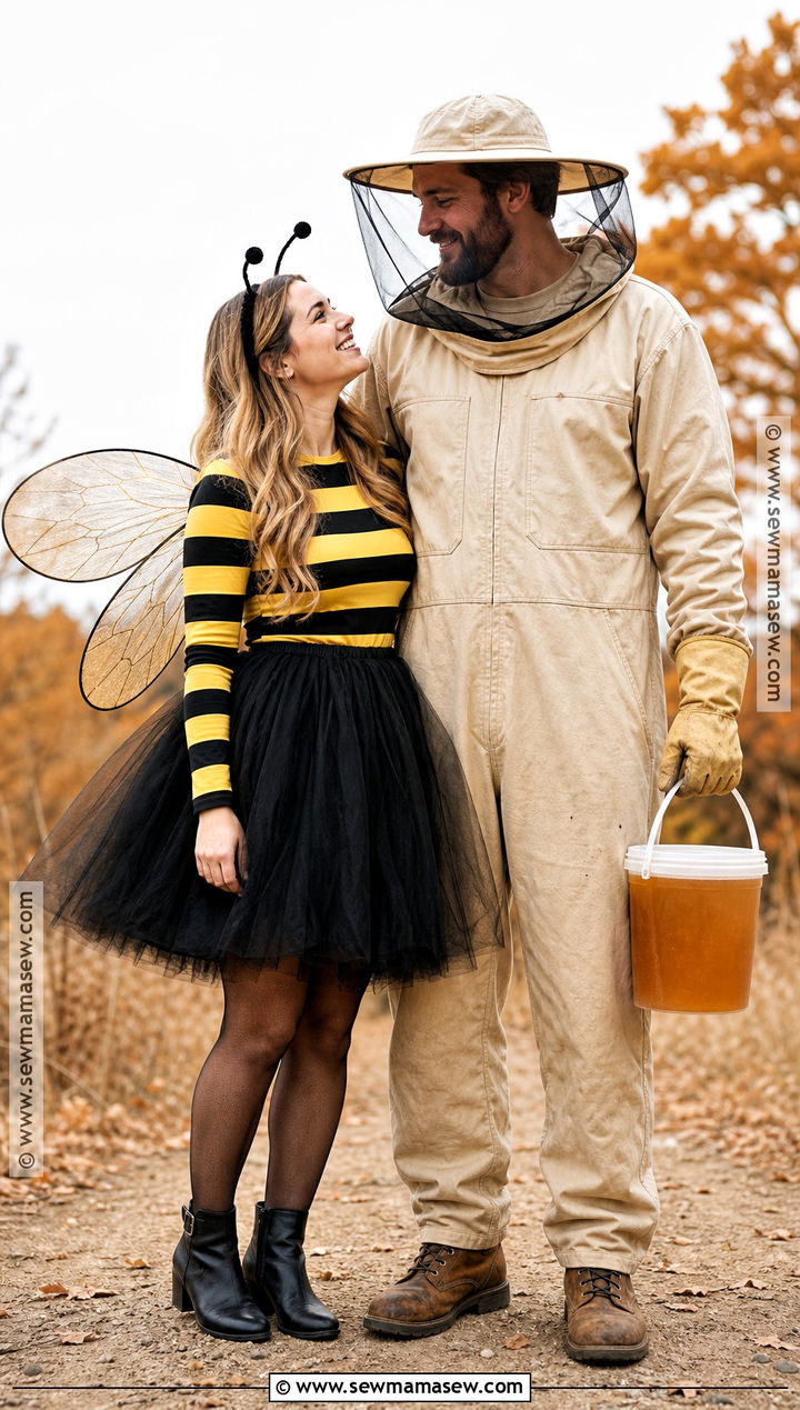 Bee And Beekeeper Couple Costume - 50 couple costumes for halloween
