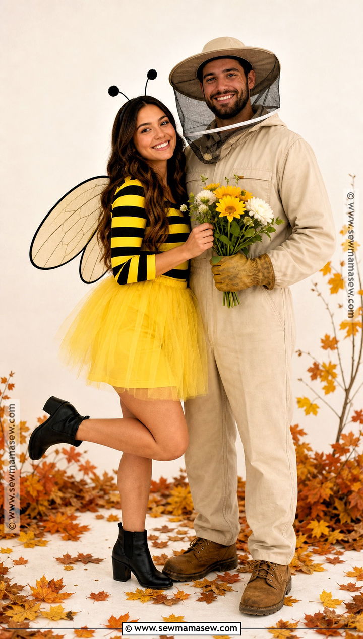 Bee And Beekeeper Couple Costume - 50 couple halloween costumes