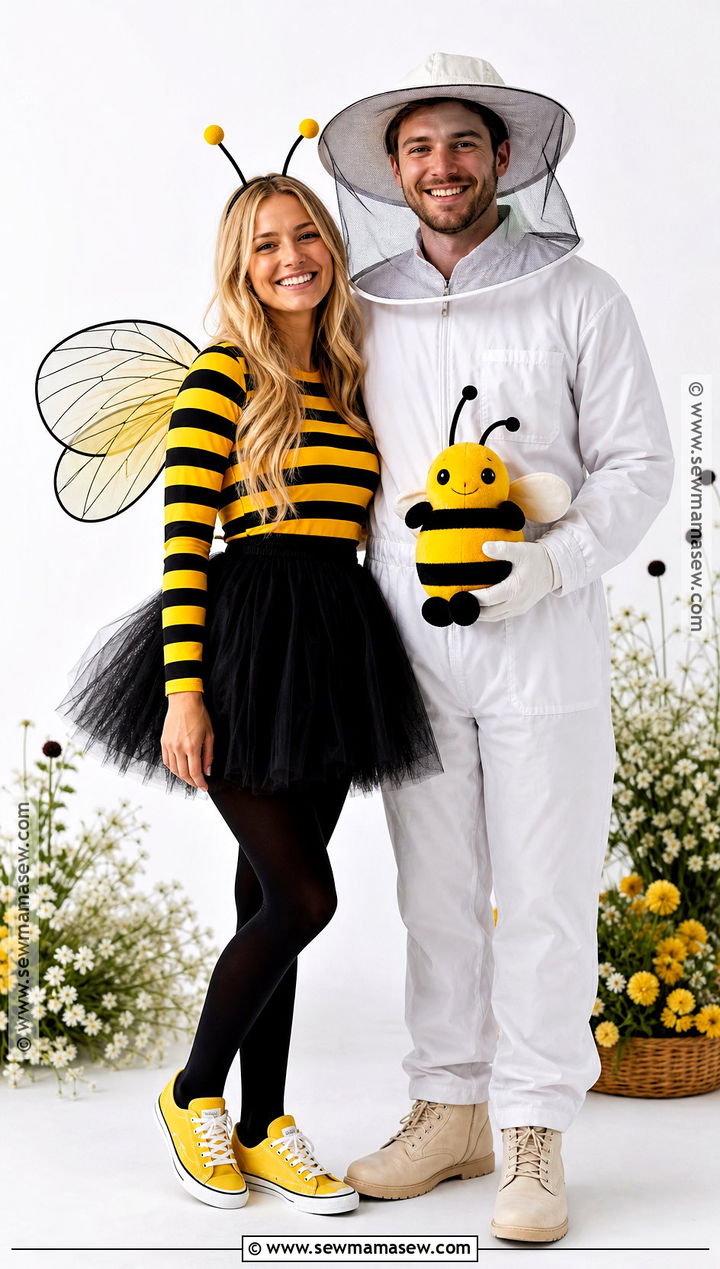 Bee And Beekeeper Couple Costume - 50 couples costume ideas