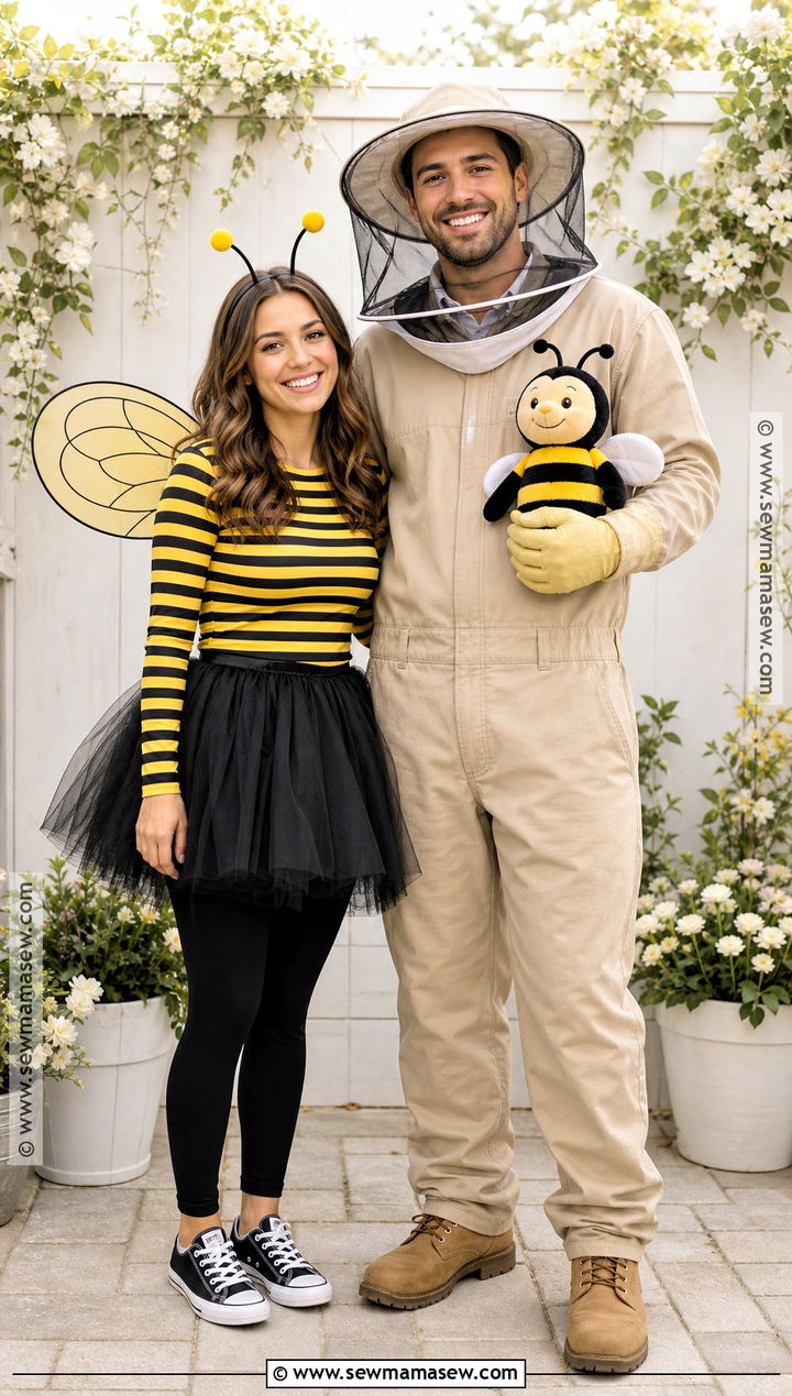 Bee And Beekeeper Couple Costume - 50 halloween costumes ideas