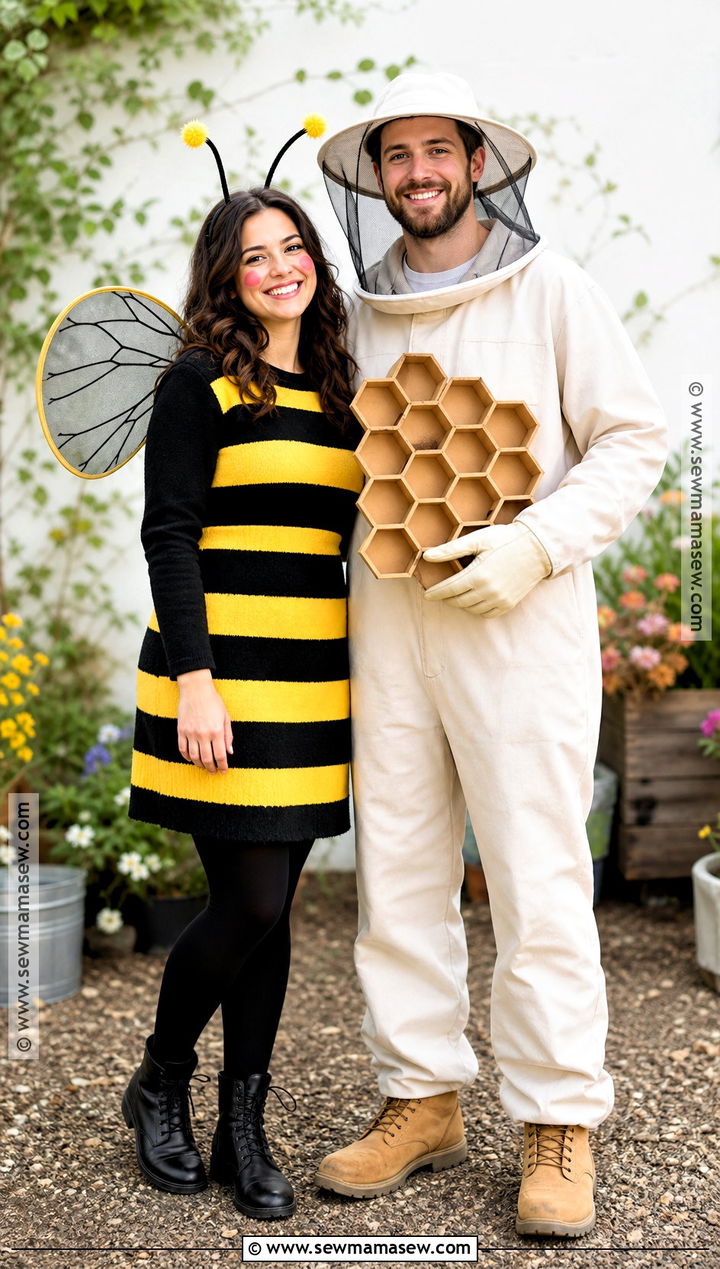 Bee And Beekeeper Couple Costume - 30 couple costumes funny