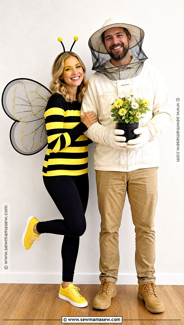 Bee And Beekeeper Couple Costume - 30 couple outfits halloween