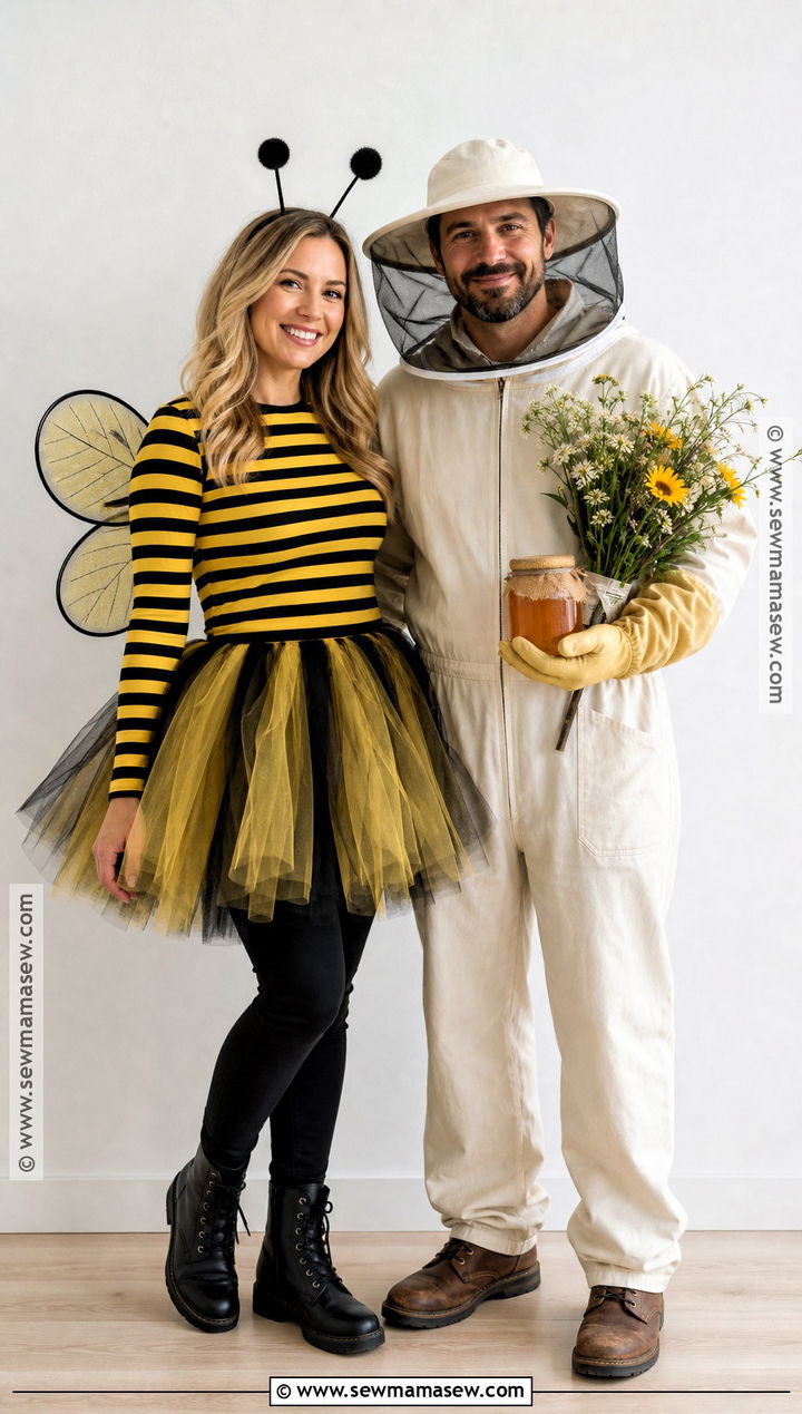 Bee And Beekeeper Couple Costume - 30 Grown Ups Costume Ideas