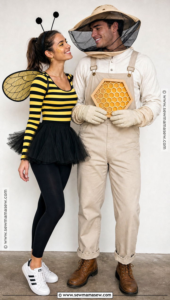 Bee And Beekeeper Couple Costume - 30 Halloween Party Costume Ideas