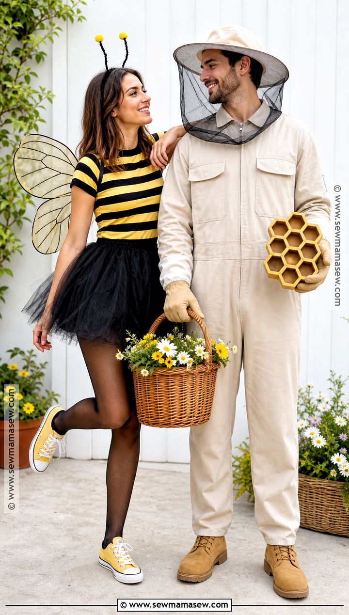 Bee And Beekeeper Duo Costume - 40 costume halloween duo ideas