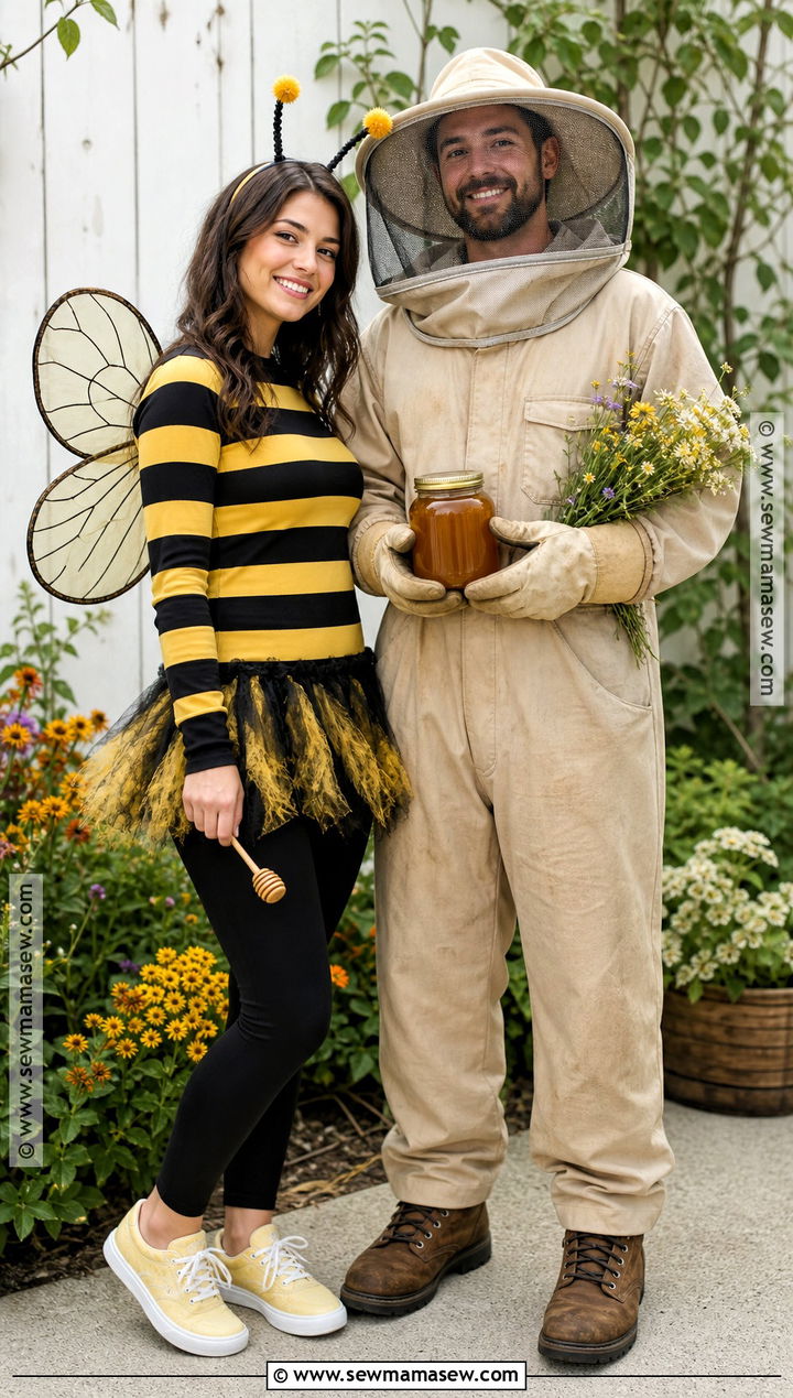 Bee And Beekeeper Duo Costume - 40 halloween costume duo ideas