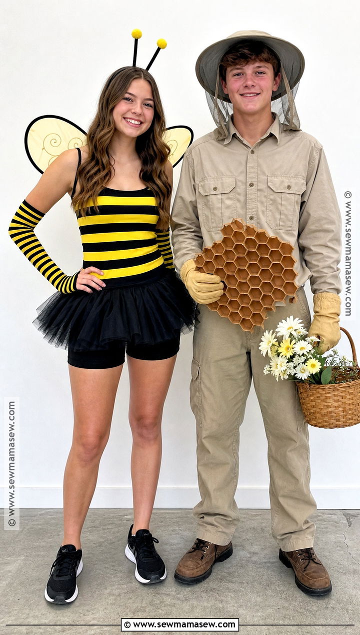 Bee And Beekeeper Duo Costume - 40 teen halloween costumes