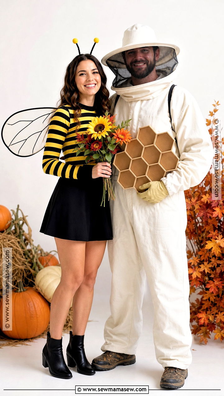Bee And Beekeeper Duo Costume - 50 halloween costumes duo