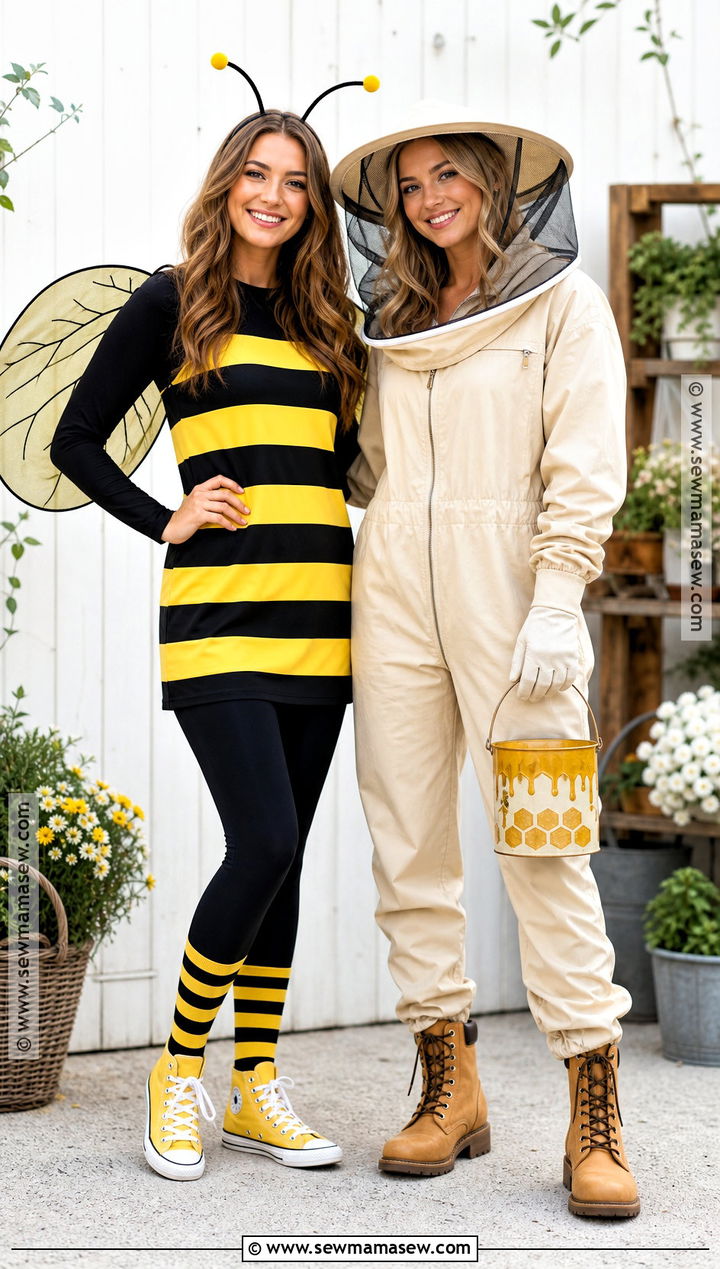 Bee And Beekeeper Duo Costume - 35 duo halloween costumes cute