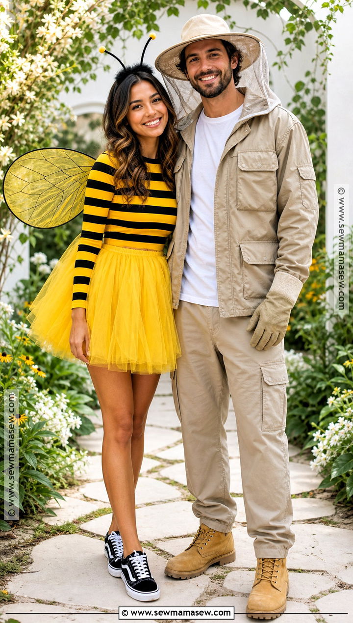 Bee And Beekeeper Duo Costume - 30 college costume ideas