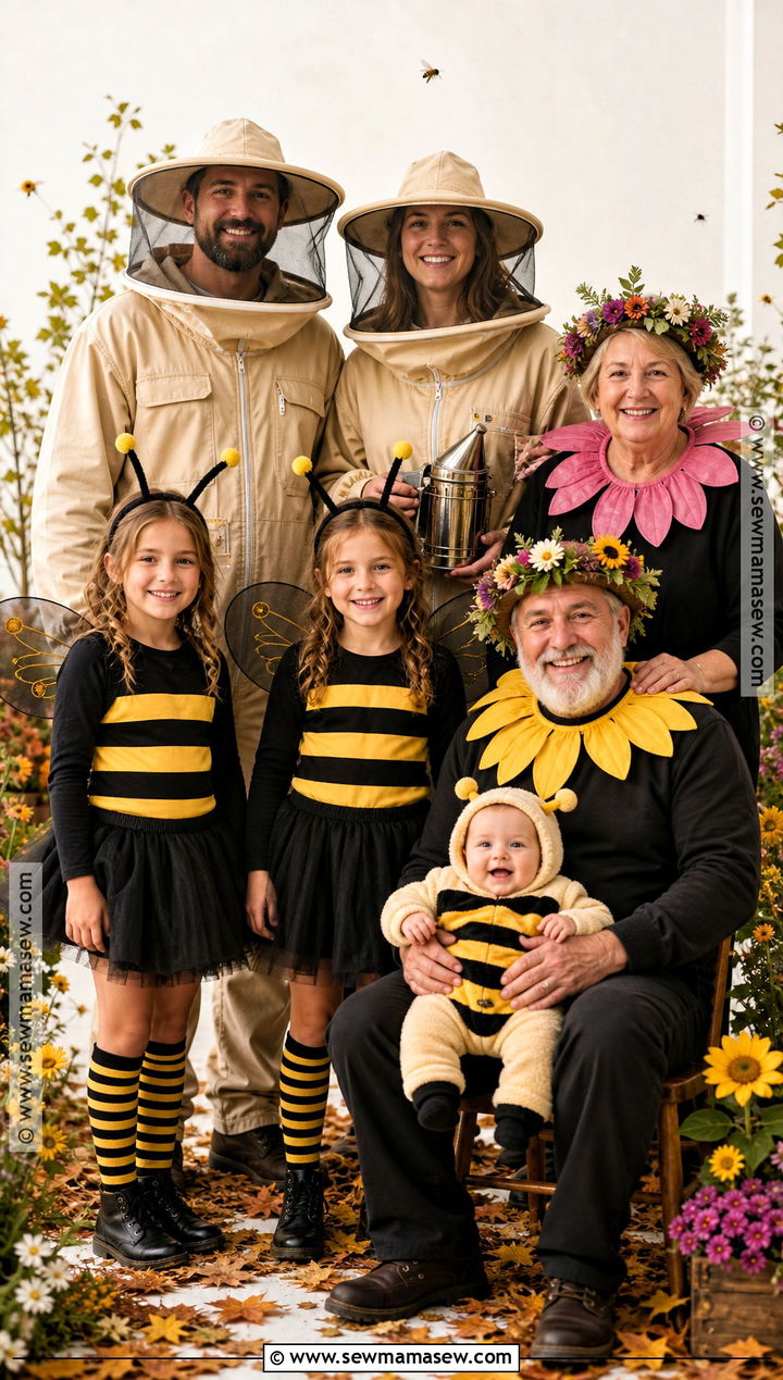 Bee And Beekeeper Family Costume - 45 family costumes