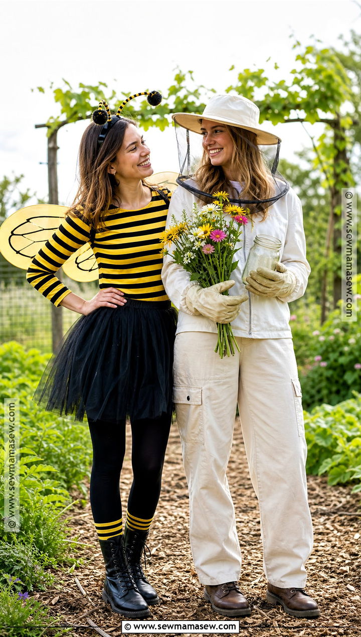 Bee And Beekeeper Friend Costume - 30 friend costume ideas two