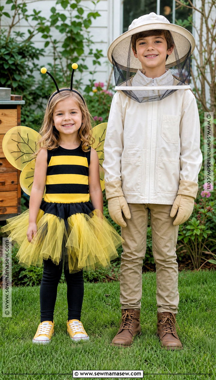 Bee And Beekeeper Sibling Costume - 35 sibling costume ideas