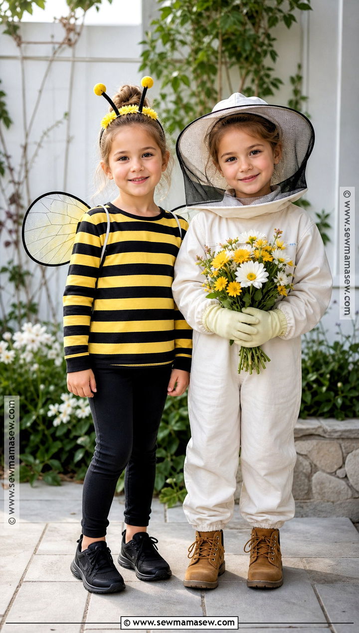 Bee And Beekeeper Twin Costume - 35 twin costumes