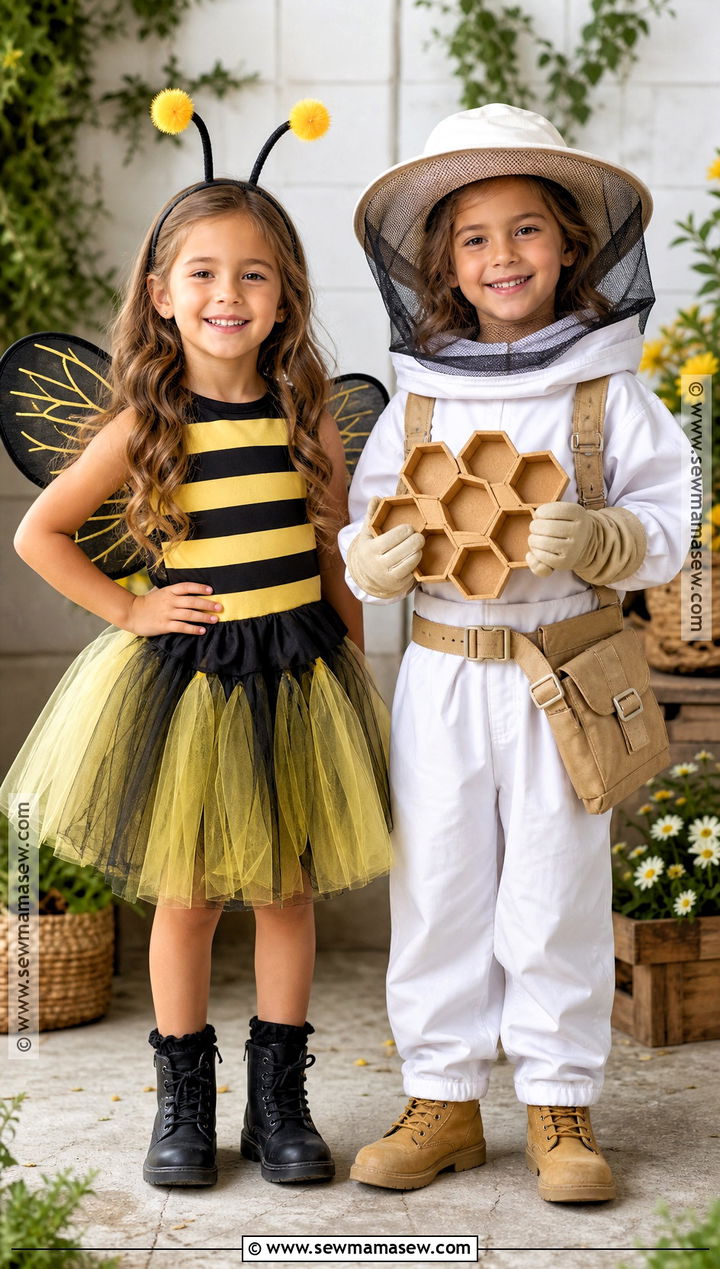 Bee And Beekeeper Twins Costume - 30 twins costume ideas