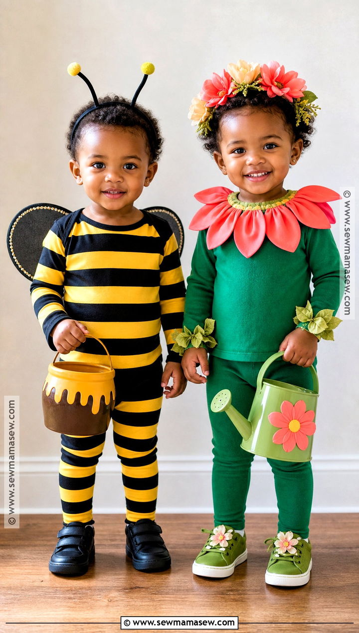 Bee And Flower Twin Costume - 30 Twin Costume Ideas