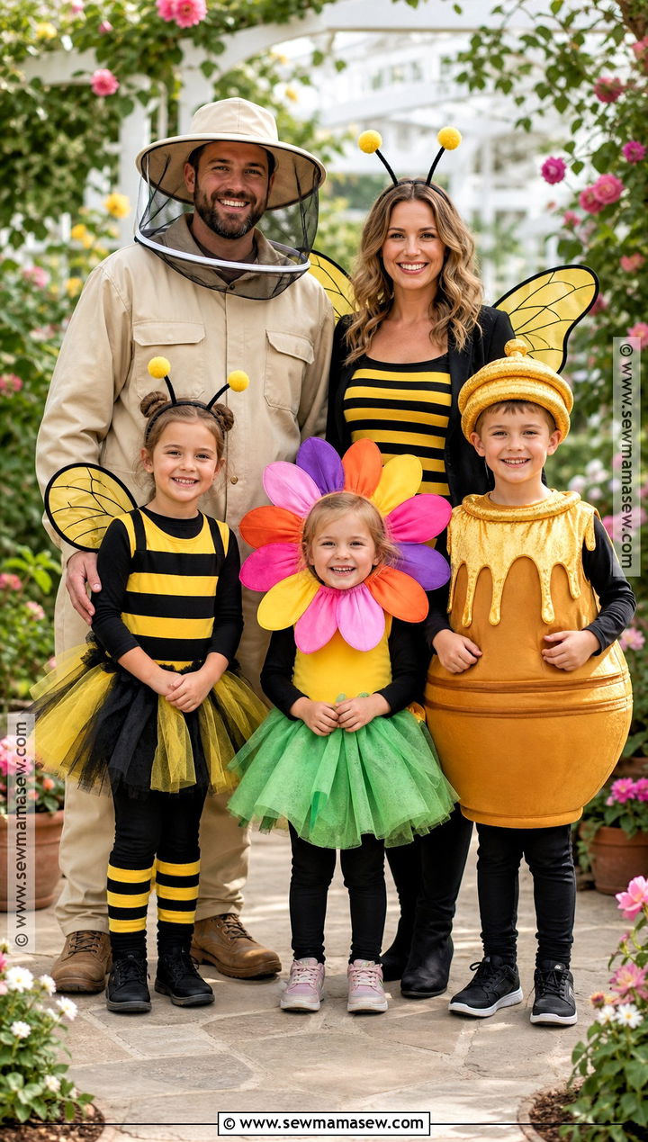 Bee And Garden Family Costume - 30 family costumes for 5 halloween