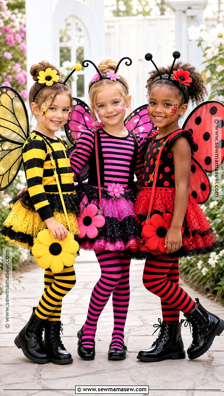 Bee Butterfly And Ladybug Costume - 30 3 girls halloween costumes