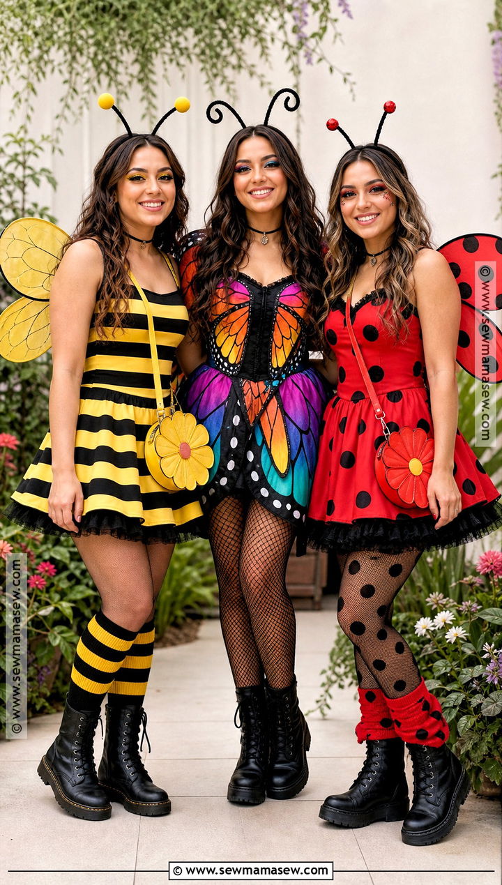 Bee Butterfly And Ladybug Trio Costume - 30 3 person halloween costume ideas