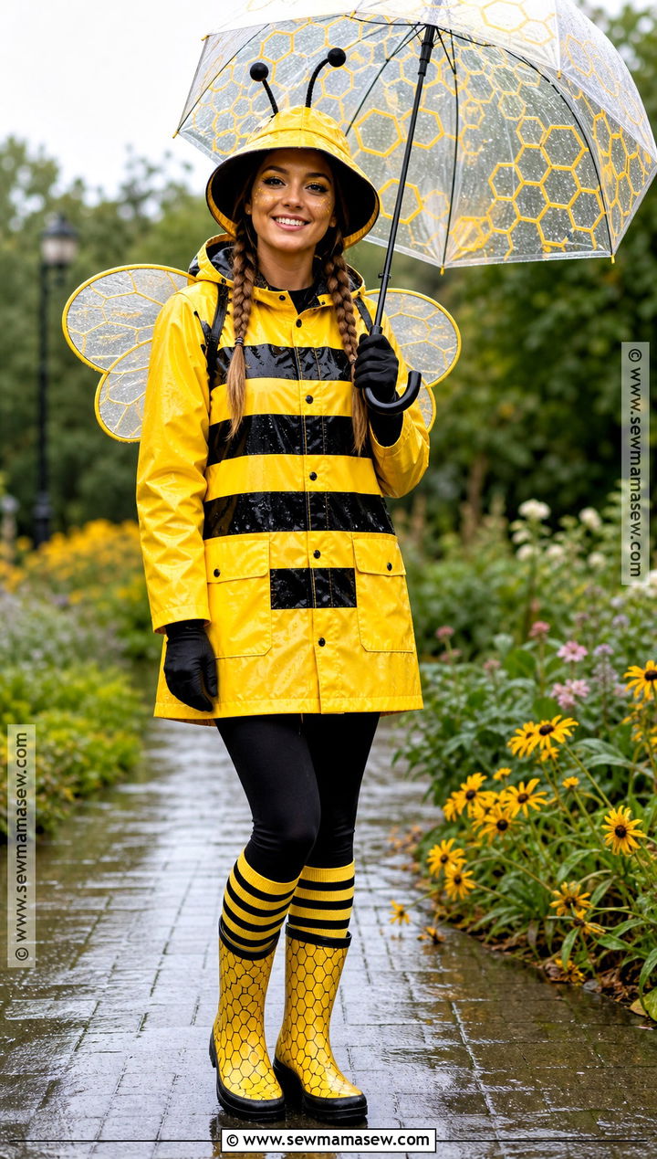 Bee Costume With Yellow Raincoat - 30 bee costume women's ideas