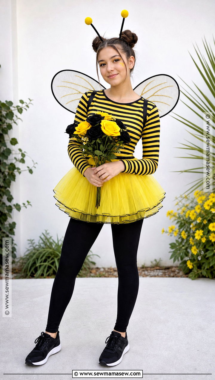 Bee Costume With Yellow Tulle Skirt - 30 halloween costume ideas for teenage for girls