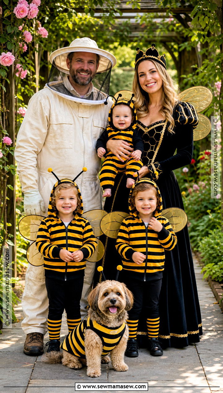 Bee Family Costume With Beekeeper - 40 bee costume ideas