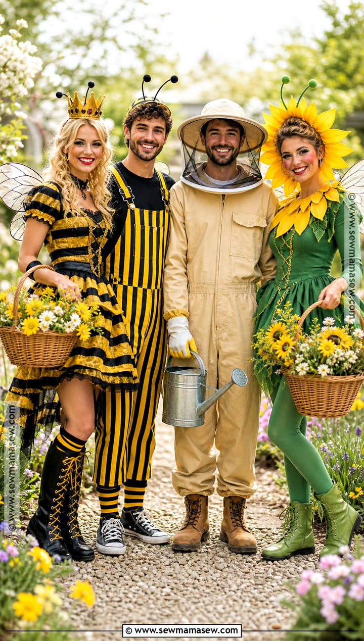 Bee Garden Group Costume - 45 4 people halloween costumes