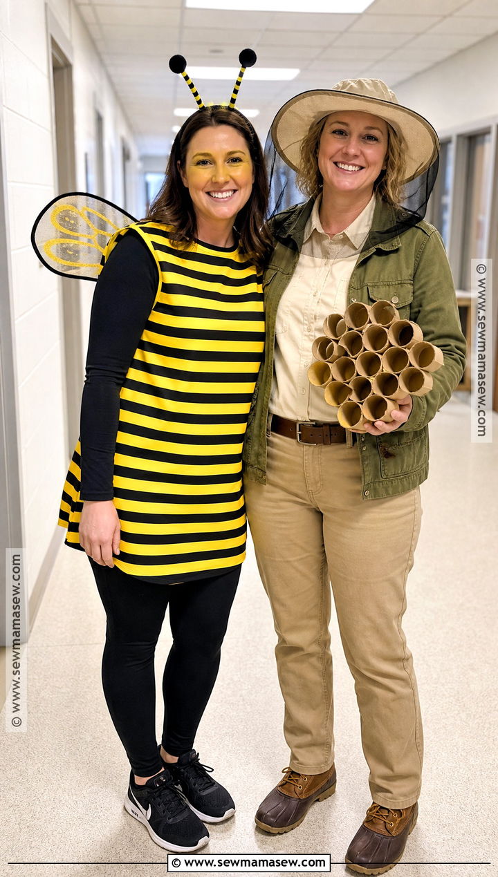 Bee and Beekeeper Teacher Costume - 35 halloween costumes for teachers