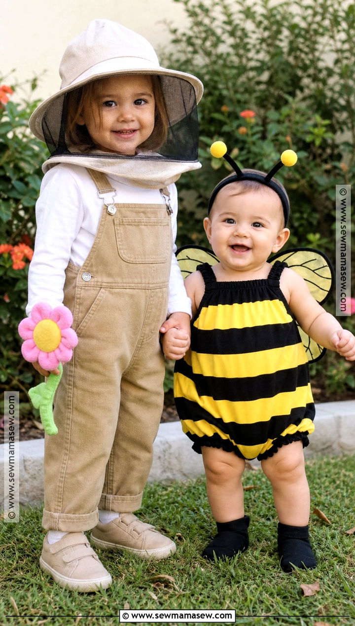 Beekeeper And Baby Bee Sister Costumes - 30 sister halloween costumes toddler for babies