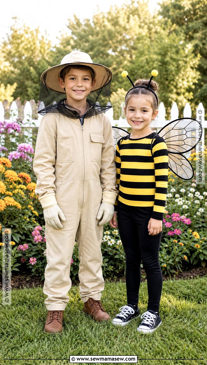 Beekeeper And Bee Sibling Costume - 35 brother and sister halloween costumes