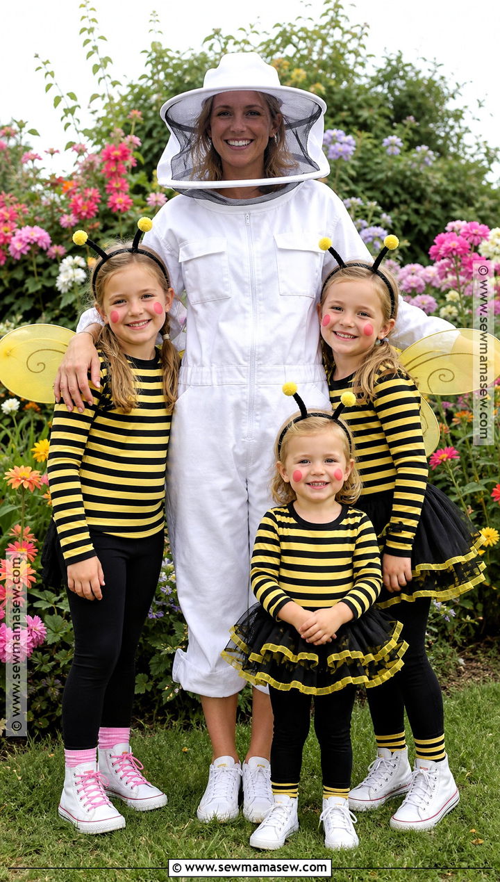 Beekeeper And Bees Family Costume - 35 family halloween costume ideas
