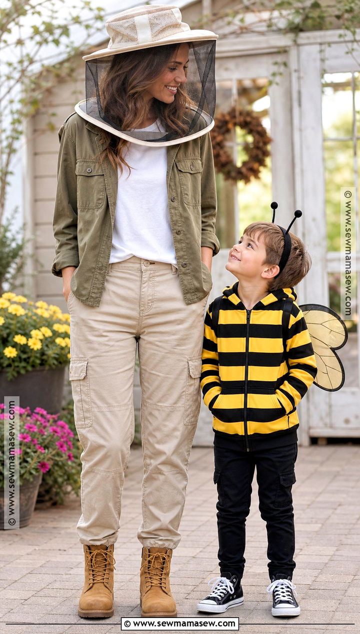 Beekeeper And Bumblebee Costume - 30 mom and son costume ideas