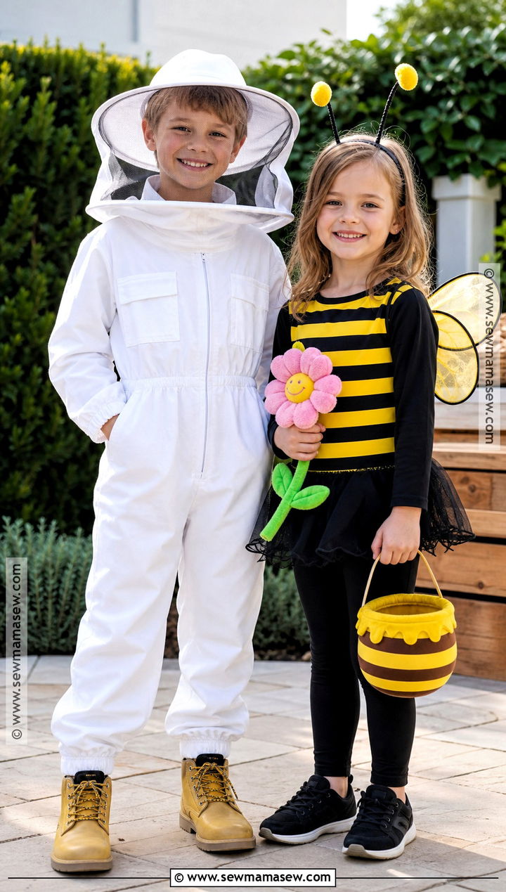 Beekeeper And Bumblebee Sibling Costume - 30 sibling halloween costumes boy and for girls
