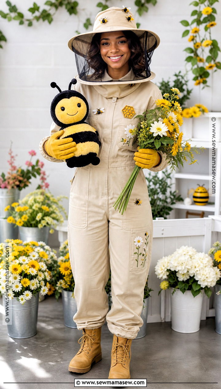 Beekeeper Costume With Plush Bee Prop - 35 costumes for halloween