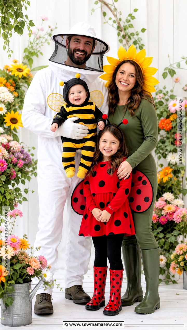 Beekeeper Family Costume With Bee Baby - 30 Family Of 4 Halloween Costumes With for Babies