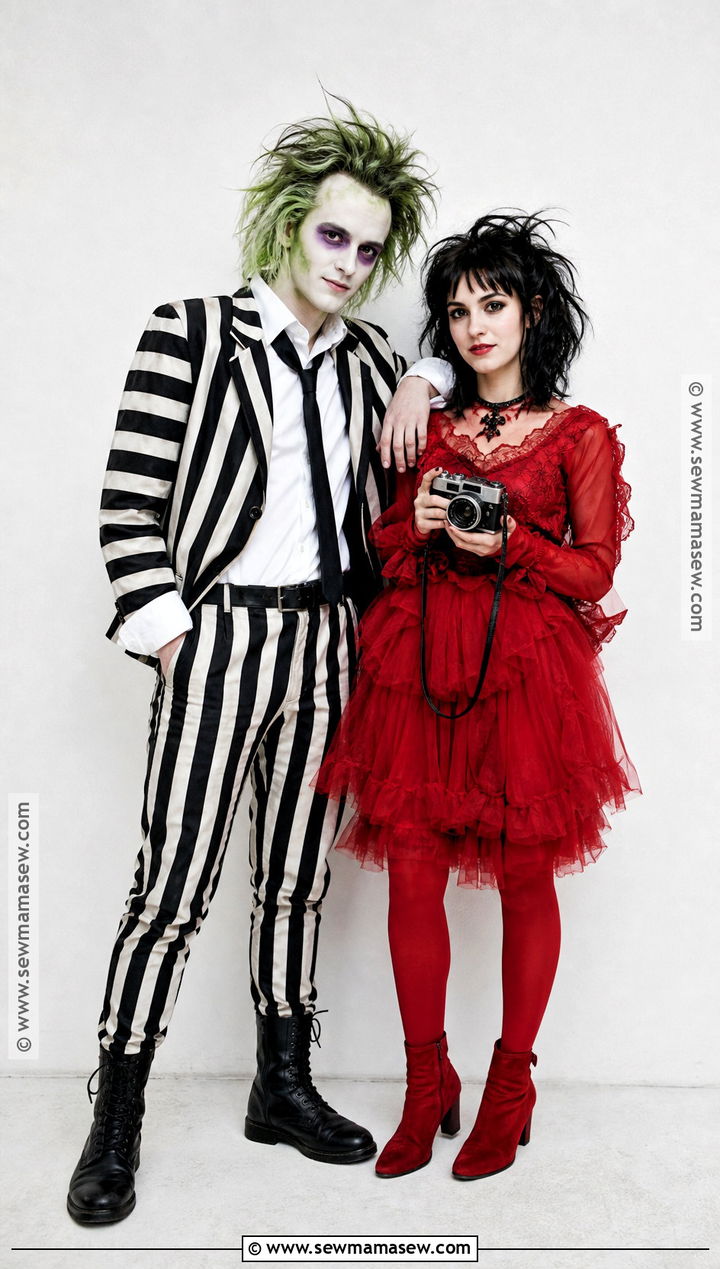 Beetlejuice And Lydia BFF Costume - 30 halloween costumes for bffs