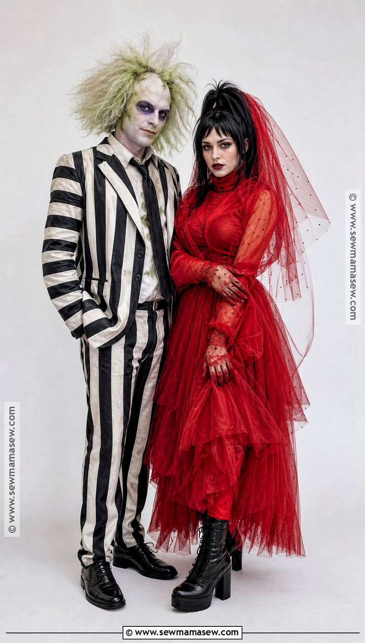 Beetlejuice And Lydia Costume - 30 two person costume ideas