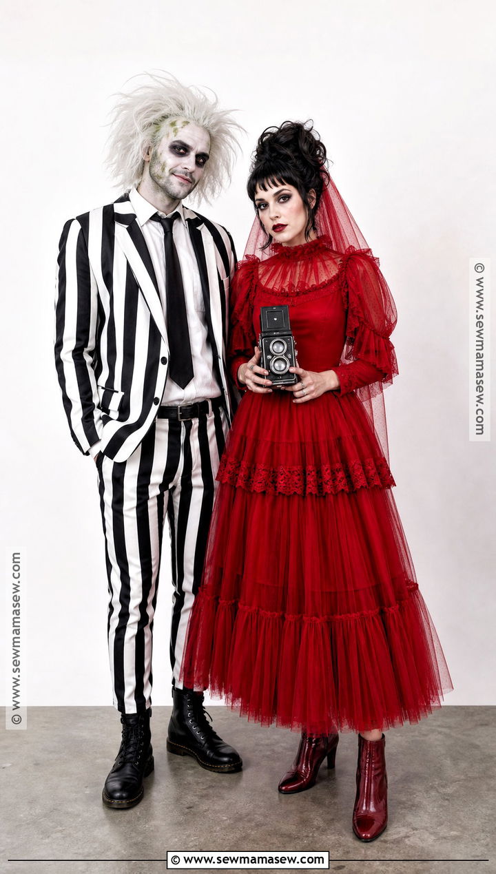 Beetlejuice And Lydia Costume - 30 2 ppl halloween costumes