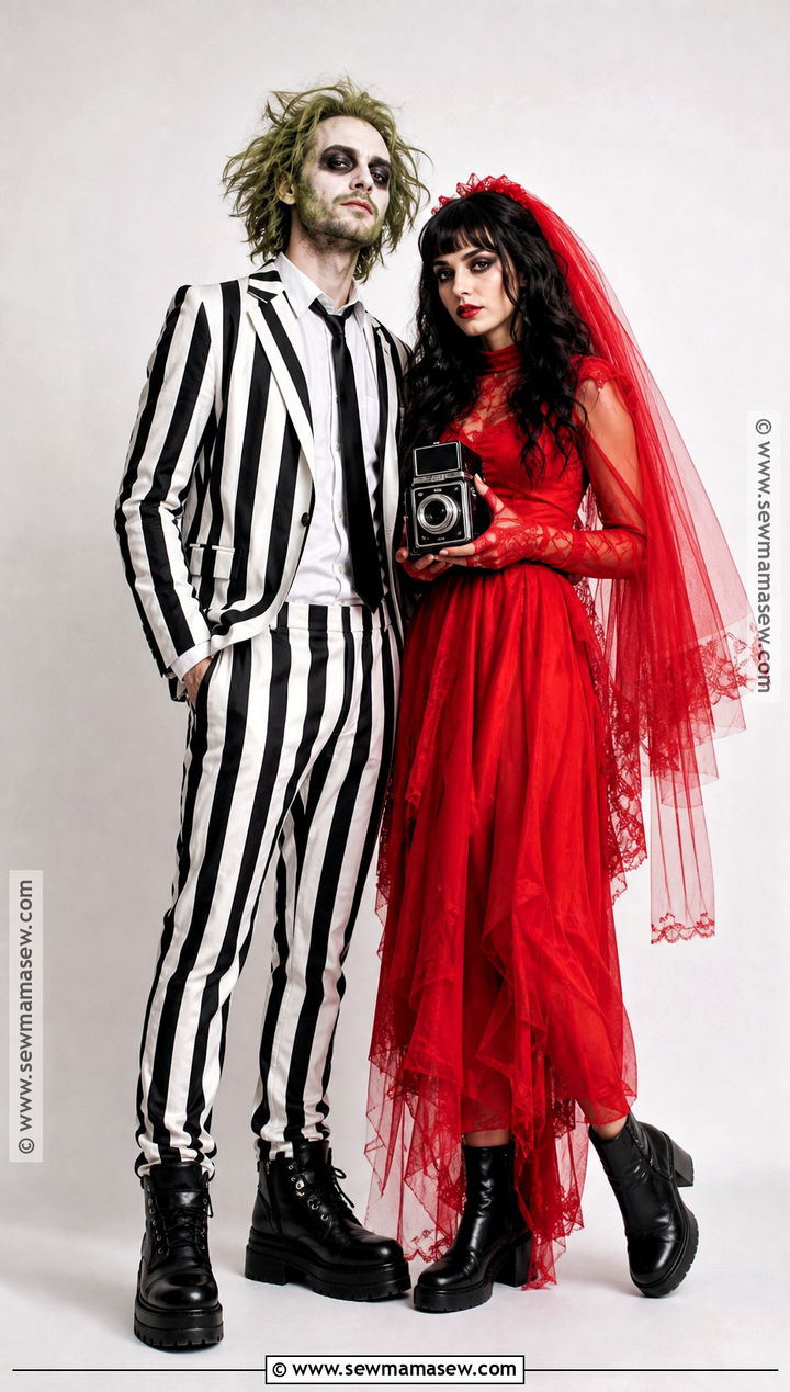 Beetlejuice And Lydia Couple Costume - 35 best halloween costumes for couples