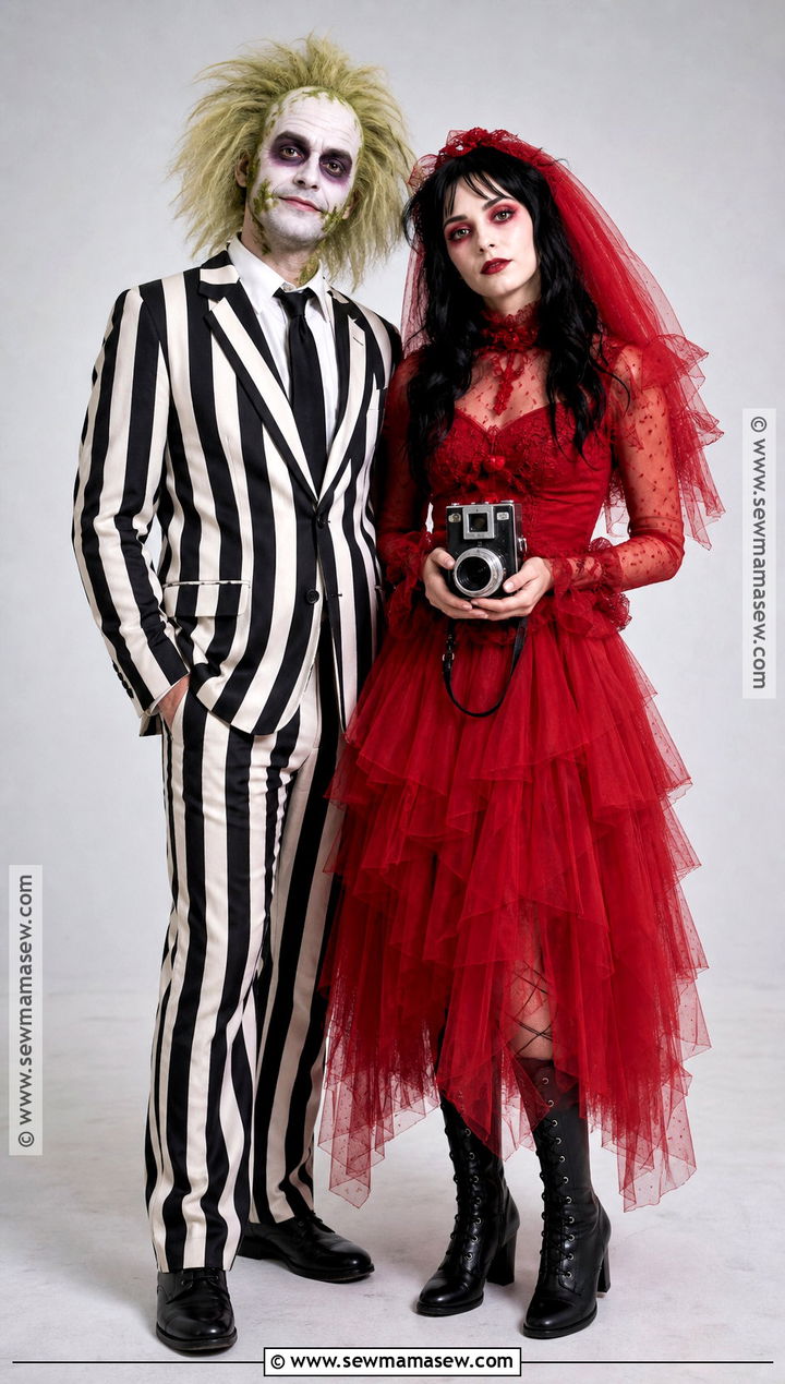Beetlejuice And Lydia Couple Costume - 35 costume couple ideas