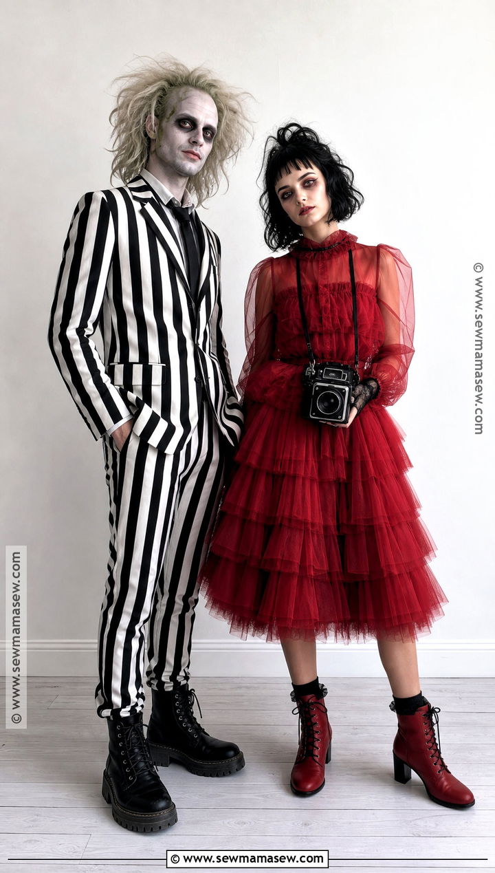Beetlejuice And Lydia Duo Costume - 30 duo halloween costume ideas