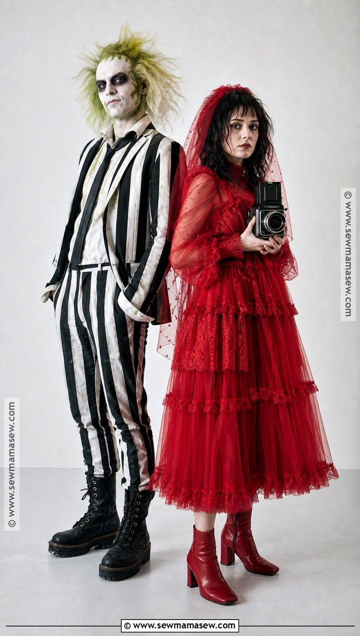 Beetlejuice And Lydia Duo Costume - 40 costume halloween duo ideas