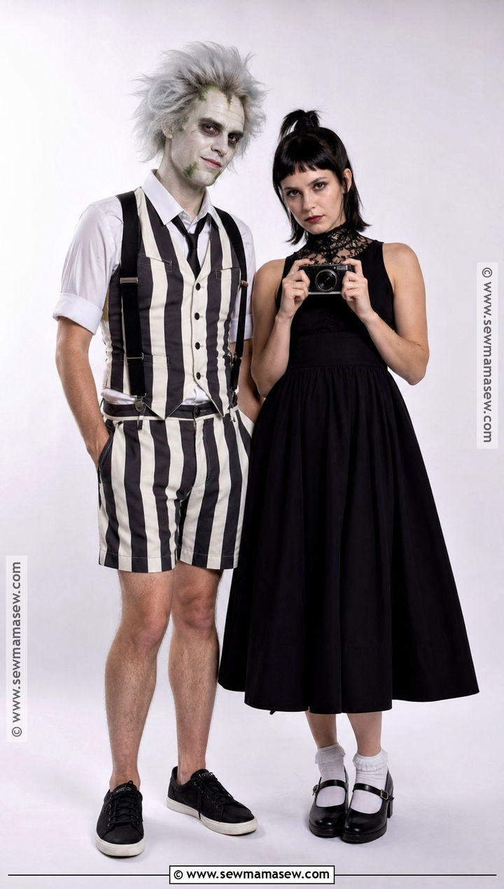 Beetlejuice And Lydia Summer Costume - 30 beetlejuice couple costume ideas